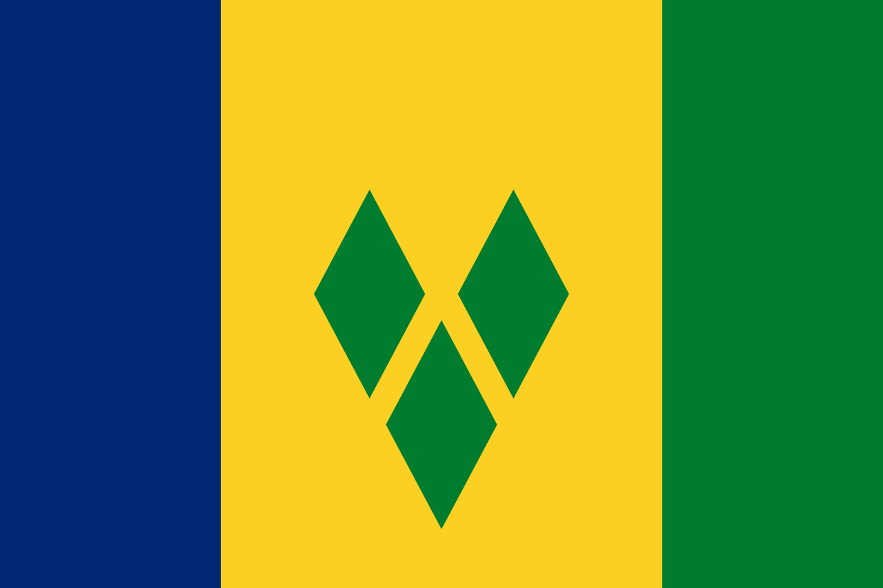 Знаме Сейнт Винсент и Гренадини | ЛББ Божинов: Знамена, пилони, стойки за  знамена, печат върху текстил